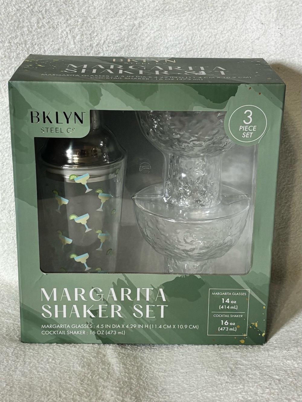 Green Margarita Shaker Set - 3 Piece